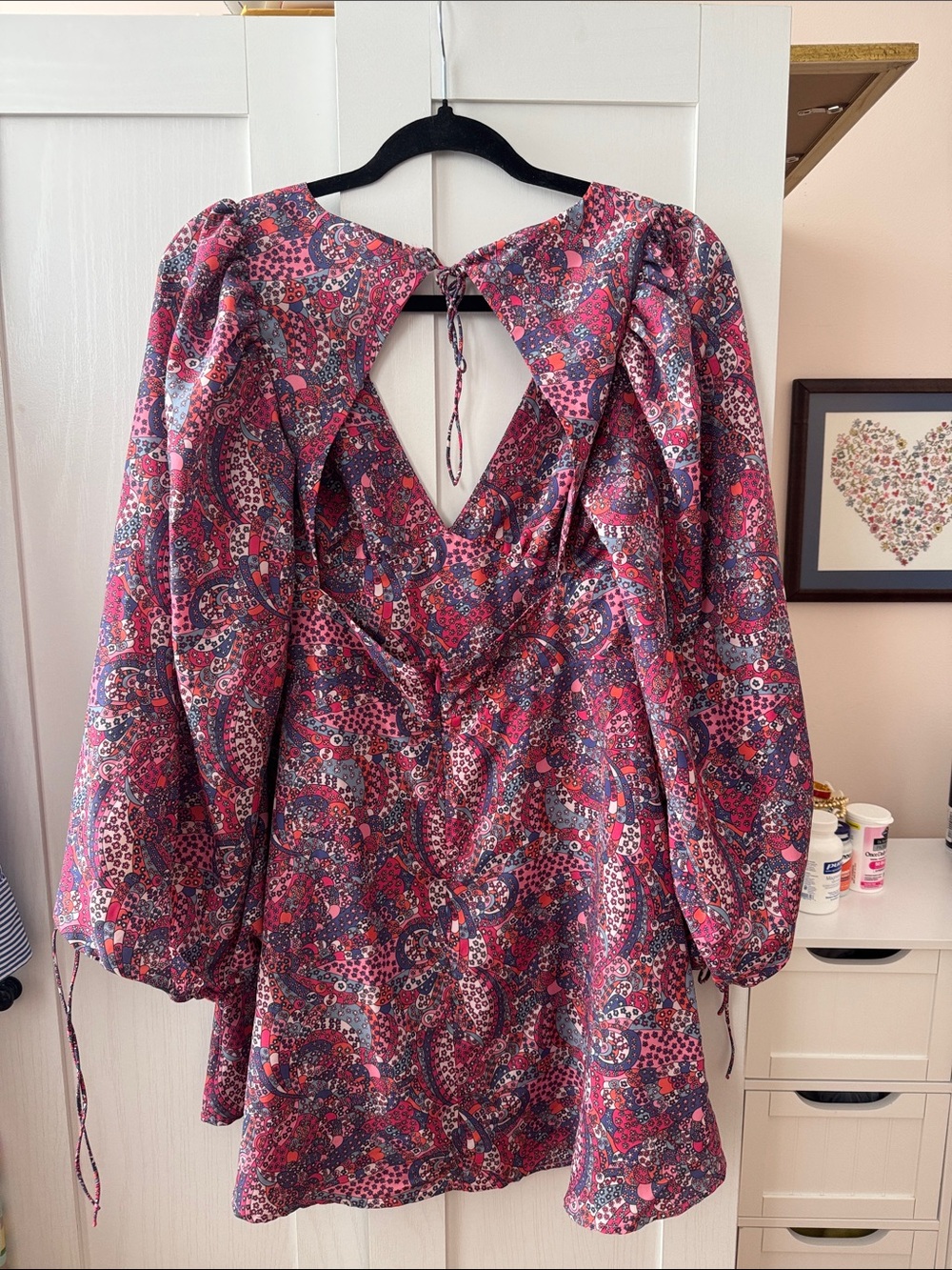 For Love And Lemons Pink and Purple Paisley Floral Dress - Picture 2 of 3